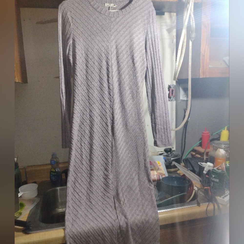 Cable Knit Long Sleeve Dress